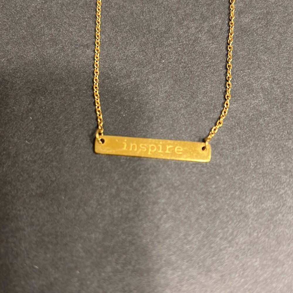 Inspire Bar Gold Necklace